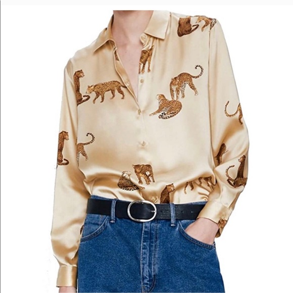 Zara | Tops | Nwt Zara Leopard Print Shirt Size Xl | Poshmark